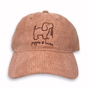 Puppie Love Dog Tan Corduroy Cap Hat - NEW Fast Ship